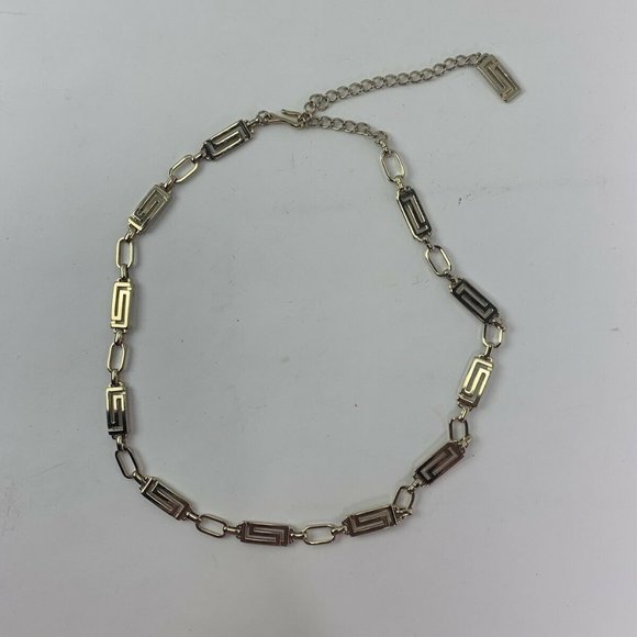 Unbranded Accessories - Gold Tone Chain Link Belt Open Work Rectangular